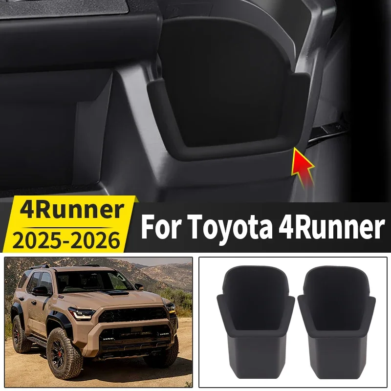 

For 2024-2026 Toyota 4Runner Second Row Car Door Silicone Coaster Interior Upgraded Accessories
