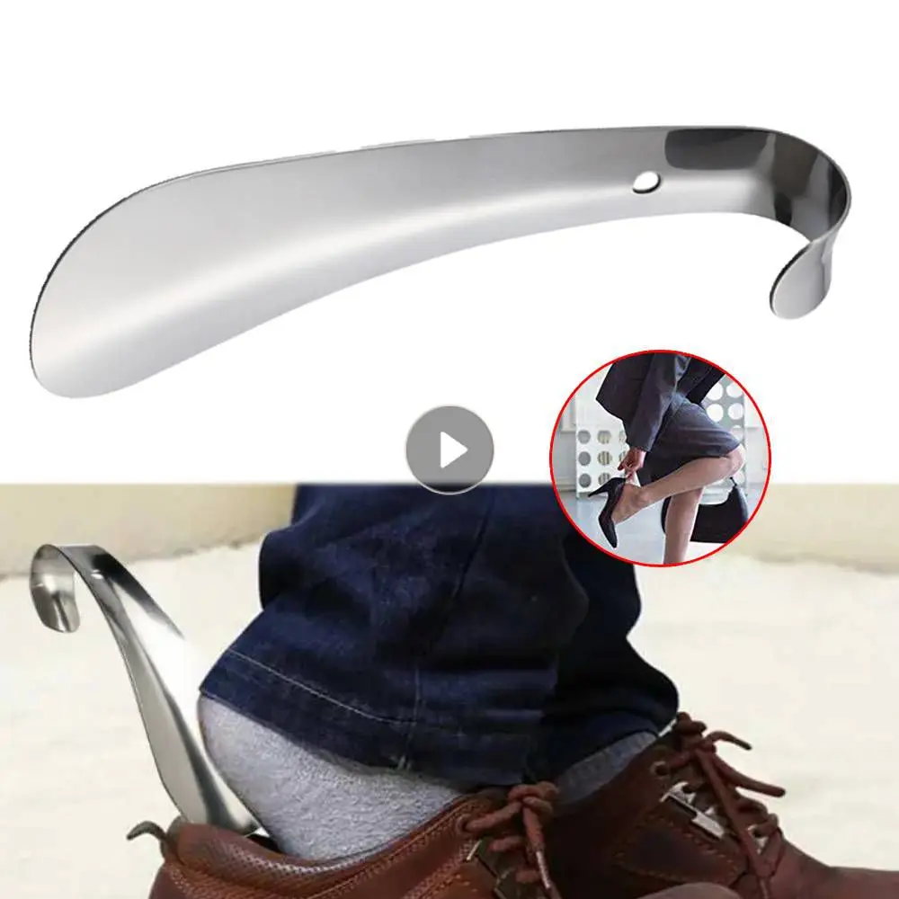 Stainless Steel Shoe Horn Universal Shoehorn Lazy Shoe Helper Durable Shoe Horn Easy On And Off Slip Aid Shoe Lifter Accessories