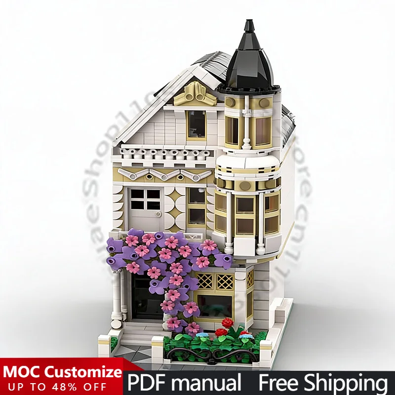 1945 PCS City Engineering Victorian Town House MOC Customize Modular Building Block Popular Educational DIY Toy Christmas Gift