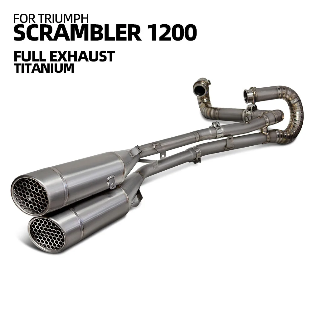 Motorbike Manifold Muffler Kit For Triumph Scrambler1200 Scrambler 1200XC 1200XE Motorcycle Exhaust System with DB Killer.