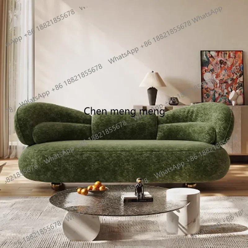 C45 Italian Designer Velvet Sofas Luxury Armrest Double Lounge Chaise Nordic Couch Living Room Puffs Divano Letto