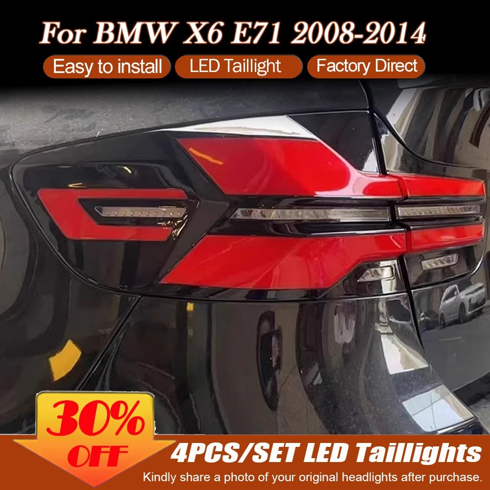 

Car Rear Lights For BMW X6 E71 2007-2016 Taillights LED Projector Tail Lamp Daytime Running Light Auto Accessories plug and play