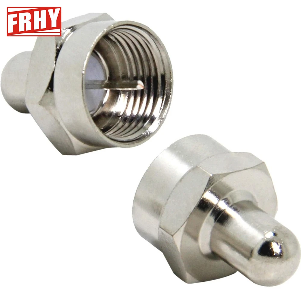 10PCS 75 Ohm Resistor Load F Male Plug Termination Dummy Load RF F Connector Head Waterproof Needle