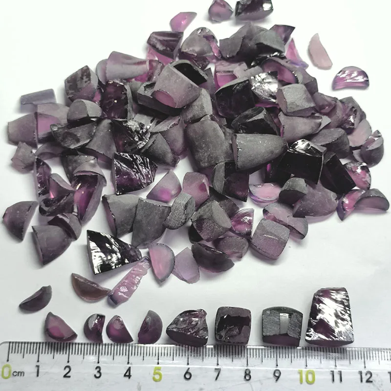 500g Purple Red Synthetic  Corundum Rough Stone Artificial Sapphire Raw Material For Gems Making