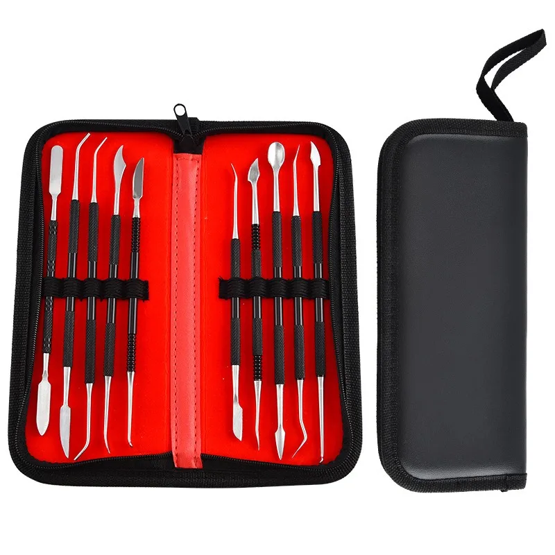 3 Sets Dental Tool Set Spatulas Plaster Knife Practical Versatile Teeth Wax Carving Tool Set Dental Dentistry Instrument Tool
