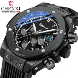 CHENXI Fashion Date Watch Men Top Brand Luxury Male Clock Chronograph Sport Mens Quartz Big Dial Wrist Watch Relogio Masculino