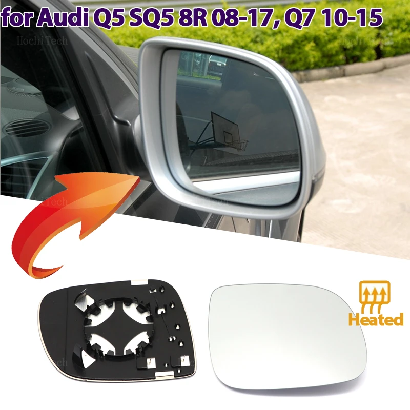 Left Right Wing Mirror Glass Heated Driver Passenger Side For Audi Q5 SQ5 8R TFSI TDI 2008-2017 Q7 2010-2015 Accessories