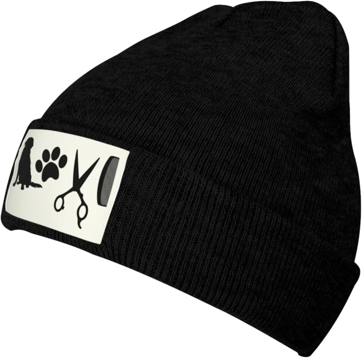 Love-Dog-Grooming-Puppy-Groomer Mens Winter Beanie Hat Skate Cap for Women Soft Stocking Hat Stretchy Warm Knit Cap