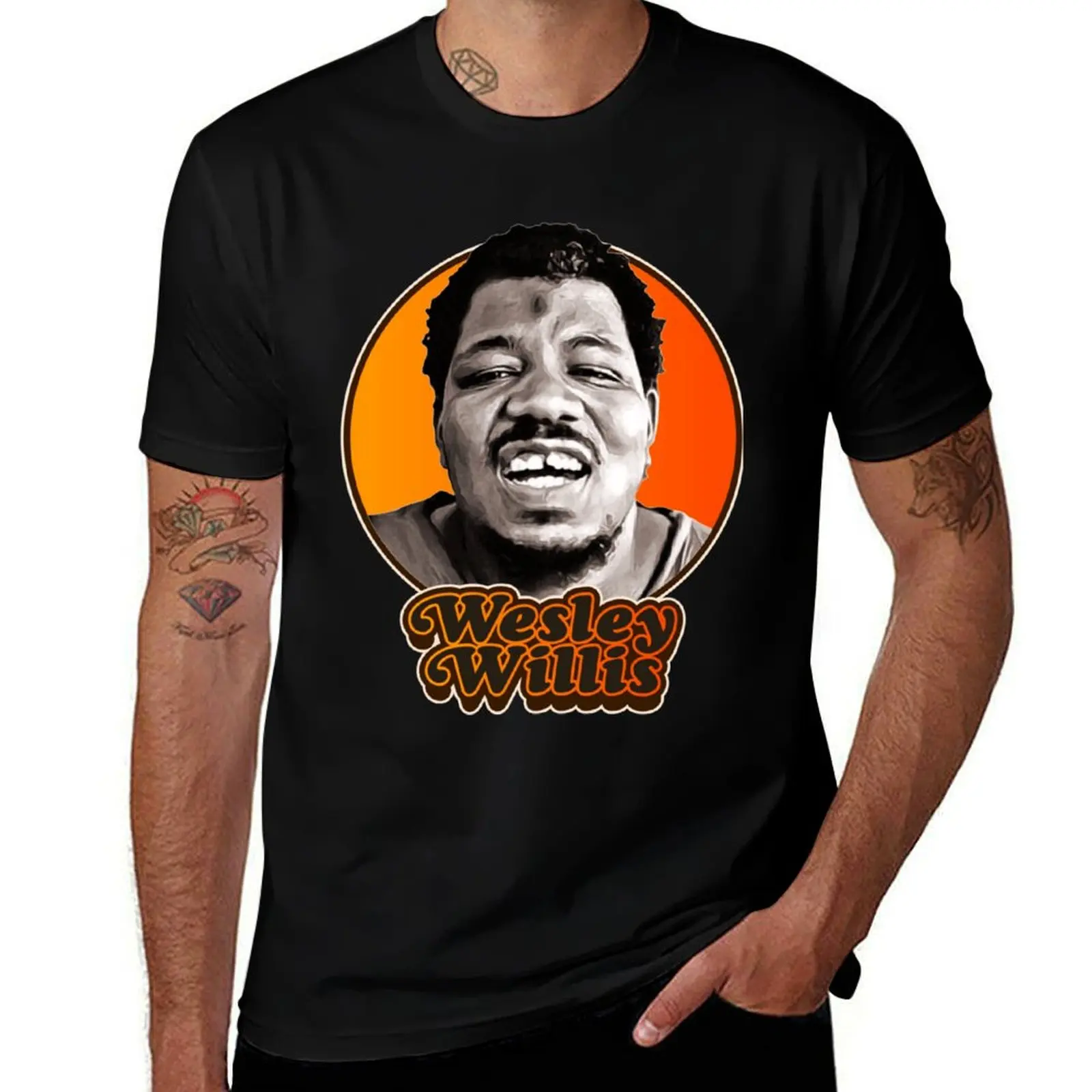 Retro Wesley Willis Tribute Classic . T-Shirt Tough Fabric Work Tee T-Shirt