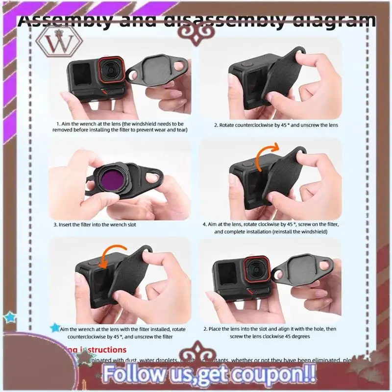 ABBG-4Pcs مجموعة مرشحات العدسة ND مرشحات حامي العدسة طقم ملحقات الكاميرا ND8/16/32/64 طقم مرشح ل Insta 360 ACE Pro2 #1