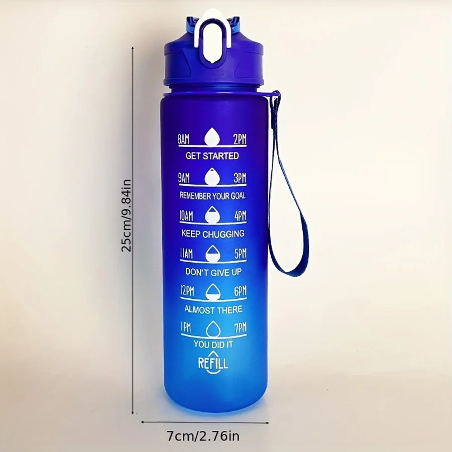 1pc, Motivational Water Bottle, Water Bottles, Sports Water Cups, Portable Drinking Cups, Summer Drinkware, For Outdoor Camping,