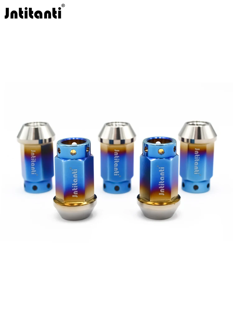 Jntitanti Round Closed Concave End Cone Seat Gr.5 Titanium Lug Nut M12x1.5 for Toyota Honda Ford Mazda Buick Acura Chevorlet Kia view 6