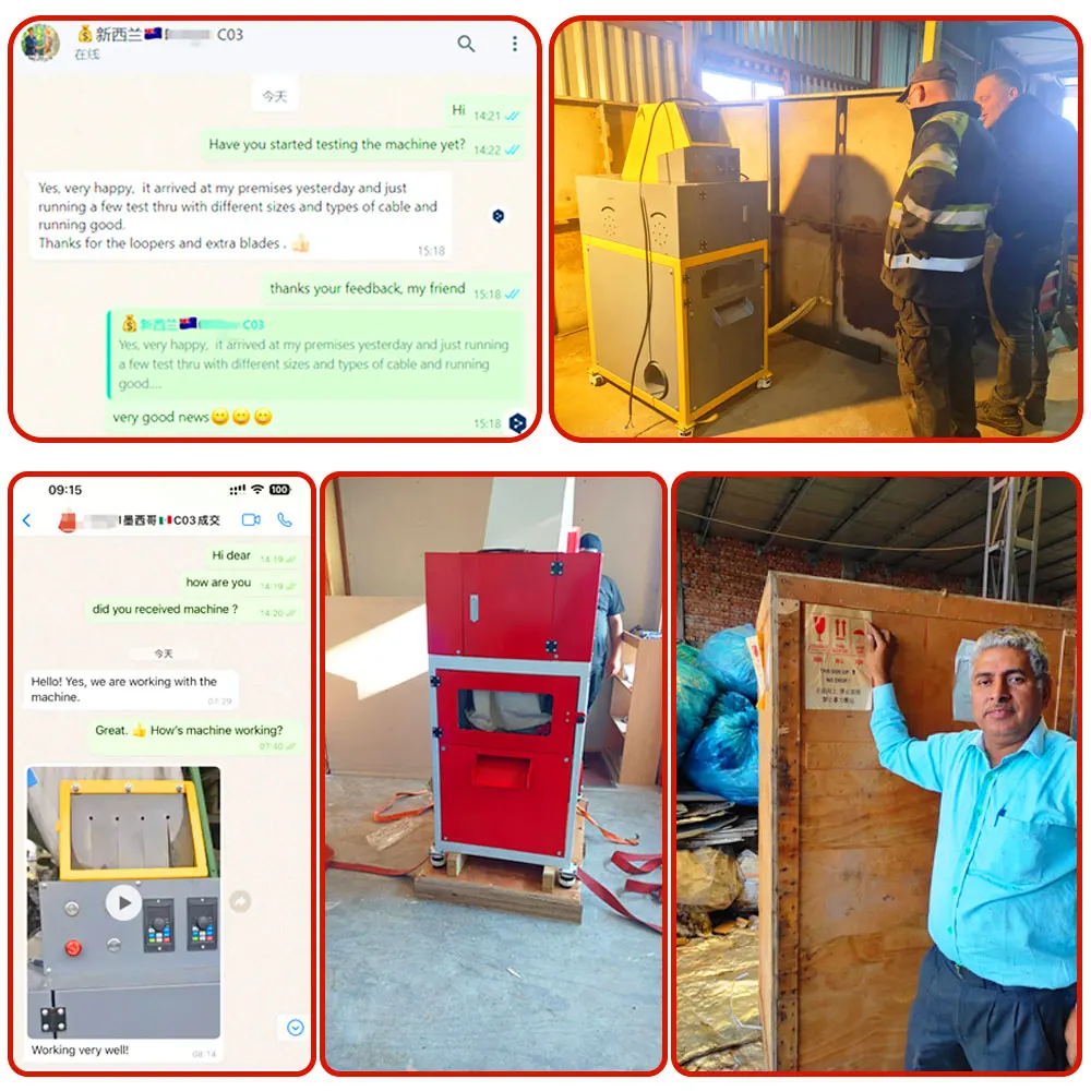Máquina de reciclaje de cables pequeños de larga vida útil, máquina granuladora de cobre, máquina granuladora de alambre de cobre