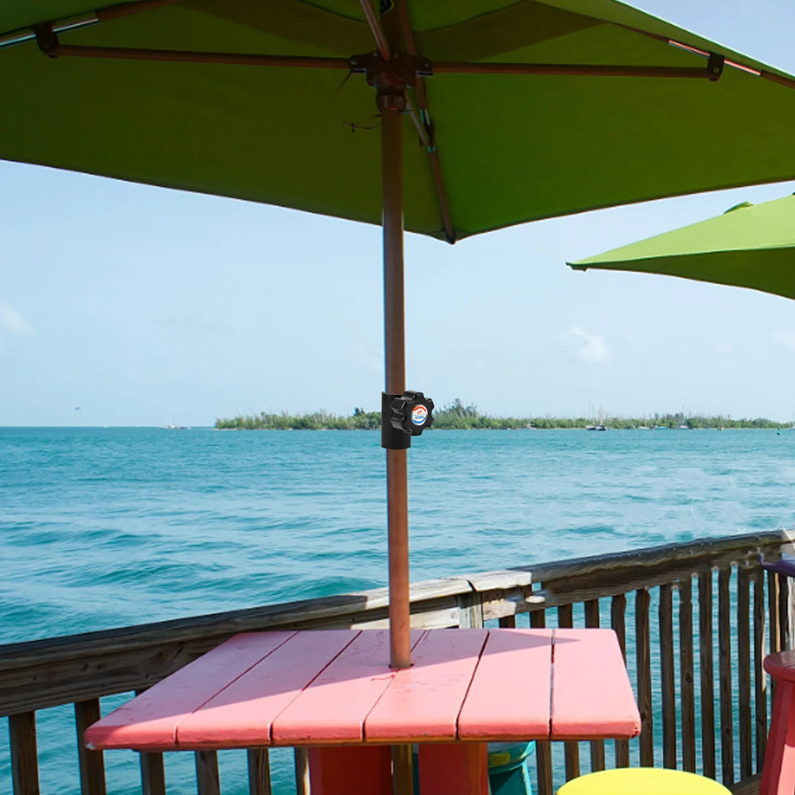 

Outdoor Parasol Portable Umbrella for Sun Patio Crank Tube Knob Repair Adapter Plastic Black