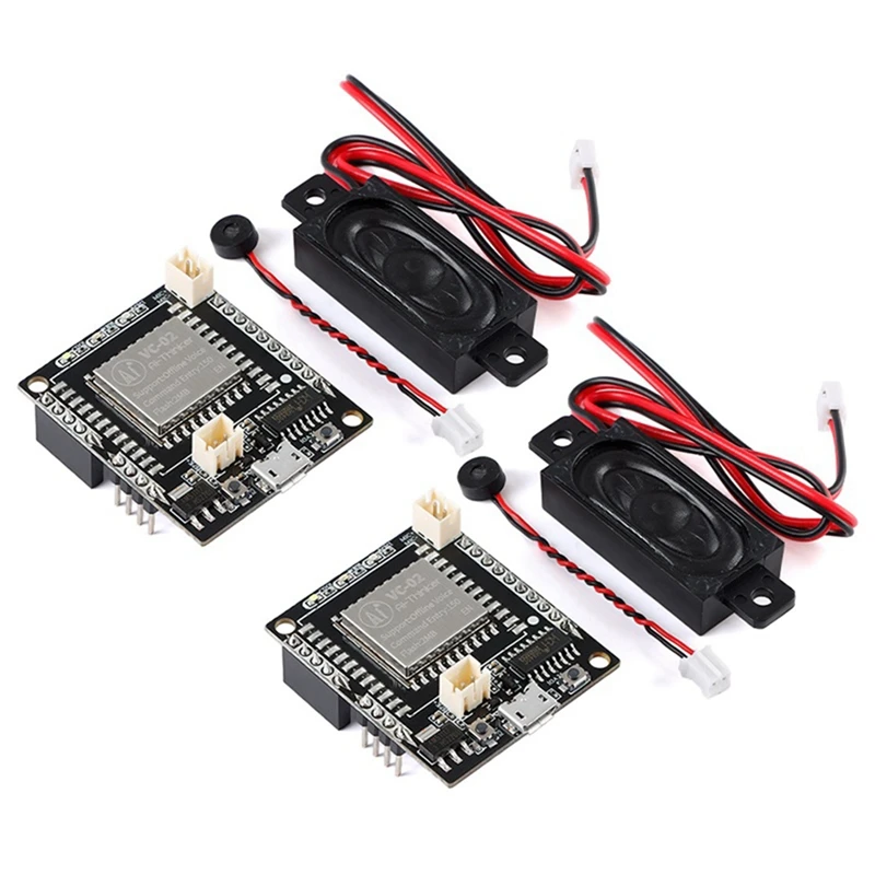 

2Pcs VC-02-Kit AI Intelligent Pure Offline Voice Development Board VC02 Offline Recognition Speech Control Module