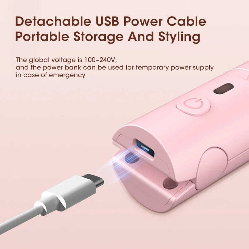 Portable Wireless Electric Hair Brushes Heating Straight Curly Negative Ion Hot Straightener Comb USB Plug in Home Travel Women