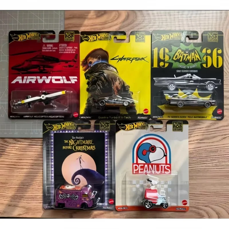 Oryginalny Hot Wheels Hxd63 Seria Popkultury Cyberpunk 2077 Airwolf Świąteczny Horror Model Samochodu Kolekcjonerski Zabawka Model Samochodu Prezent