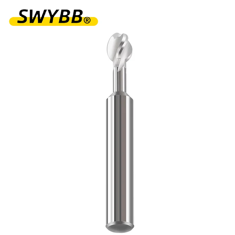 SWYBB Ball T-shaped Arch Lollipop R0.5-R10 End Milling Cutter For Steel And Aluminum Solid Carbide 3d Cnc Cutter