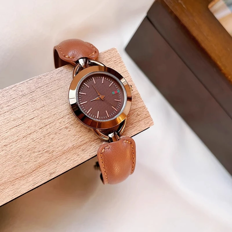 Classic Trend Ladies Watch Elegant Simple Retro Waterproof 2025 Quartz Watch Birthday Gift