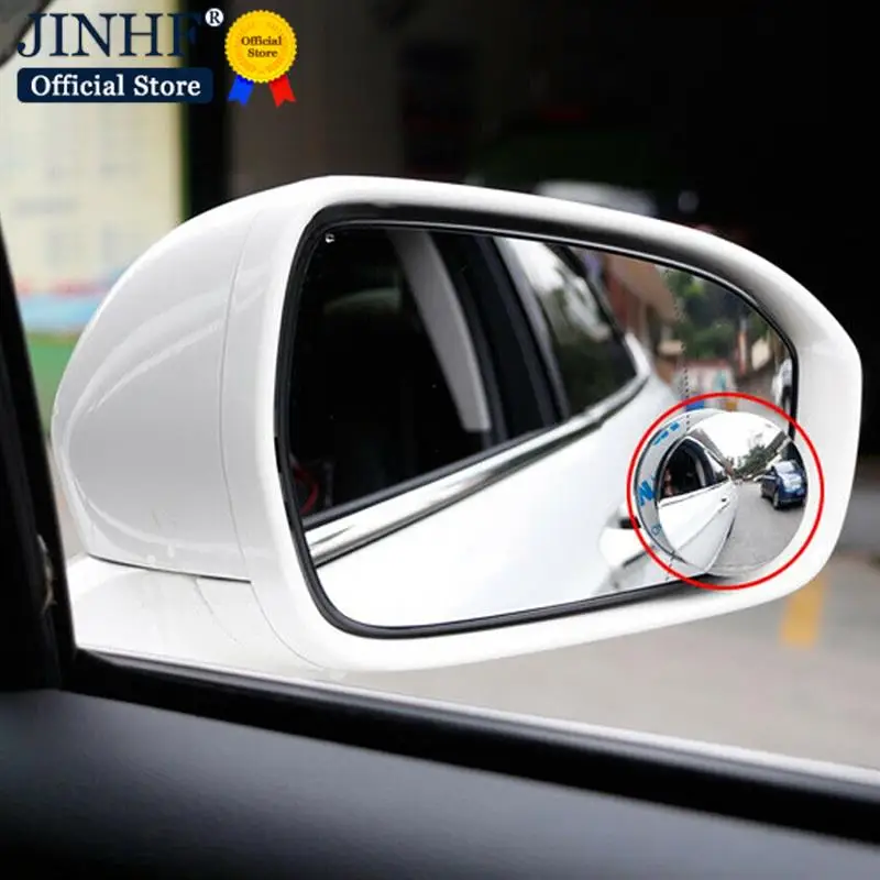 1Pc/2pcs 360 Degree Framless Blind Spot Mirror Wide Angle Convex CarMirror Small Round Side Blindspot Rearview Parking Mirror