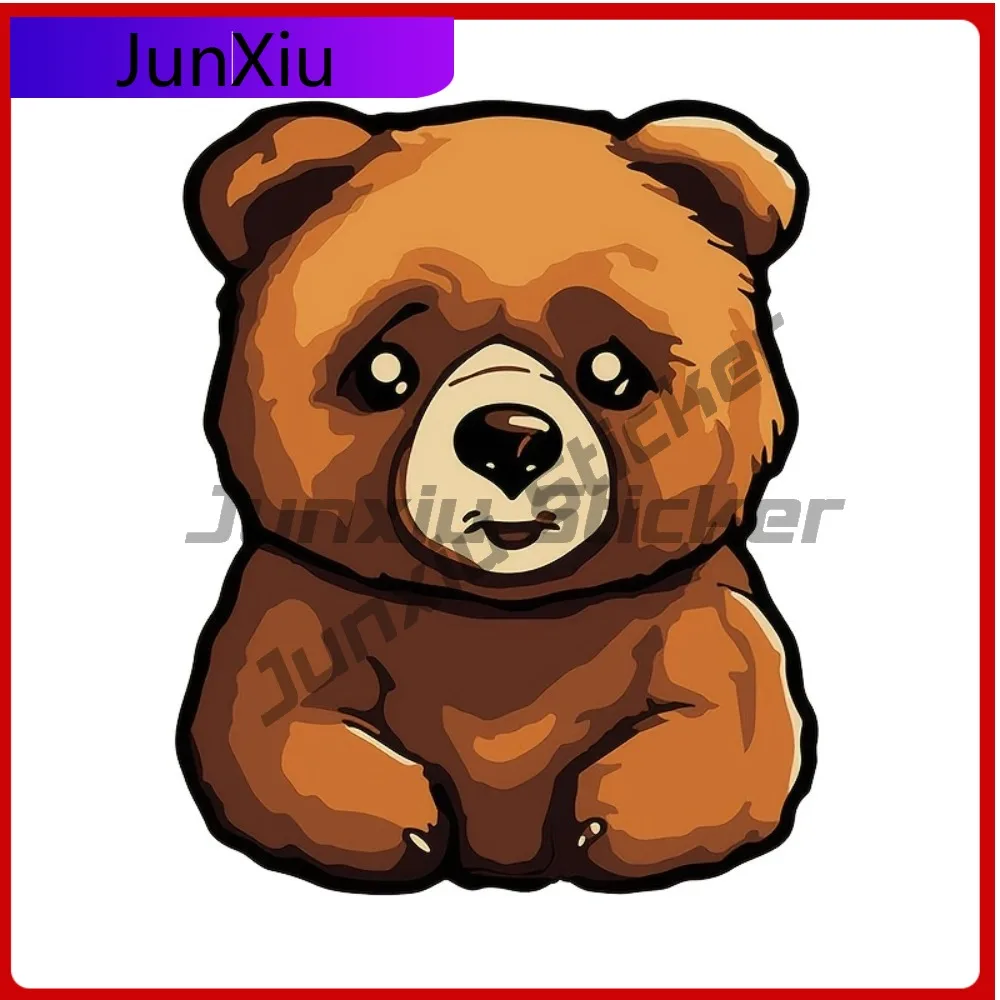 Toon Brown Bear High-grade Waterproof Vinyl Stickers Suitable For S Bottles Trucks Mobile Trendy Car Laptop Window Bumper