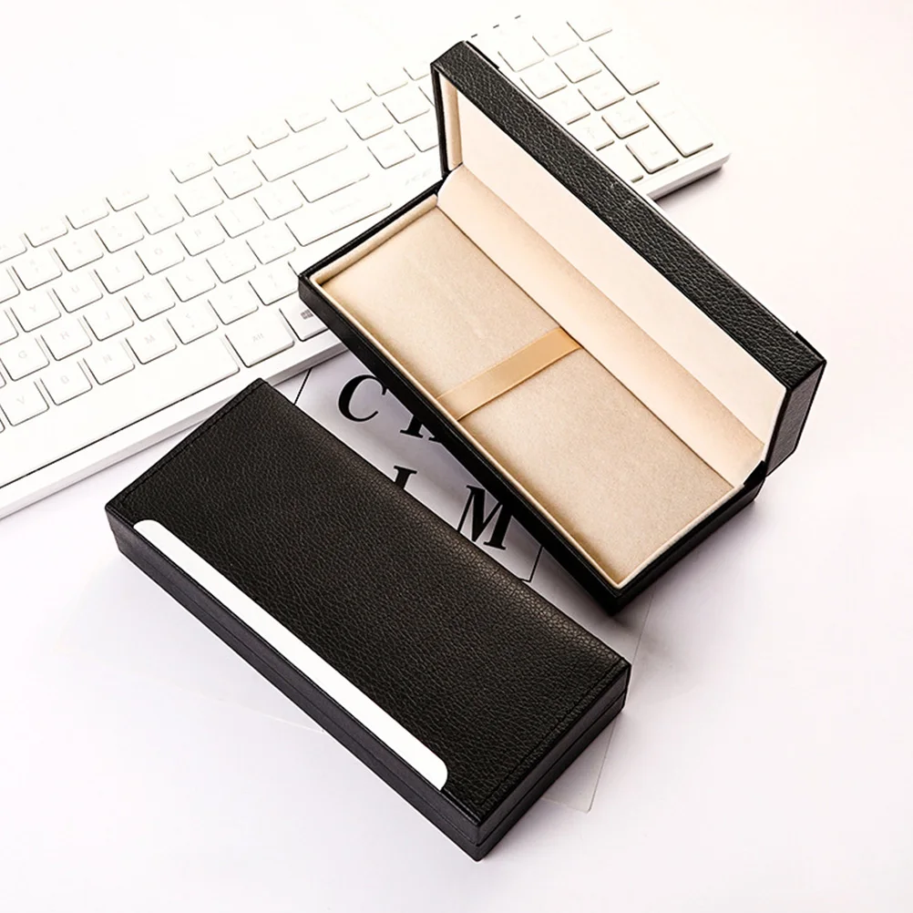 

Portable Signature Pen Gift Box Single Holder Pu Stationery Fountain Pen Case Practical Organizer Display Case Ideal Birthday