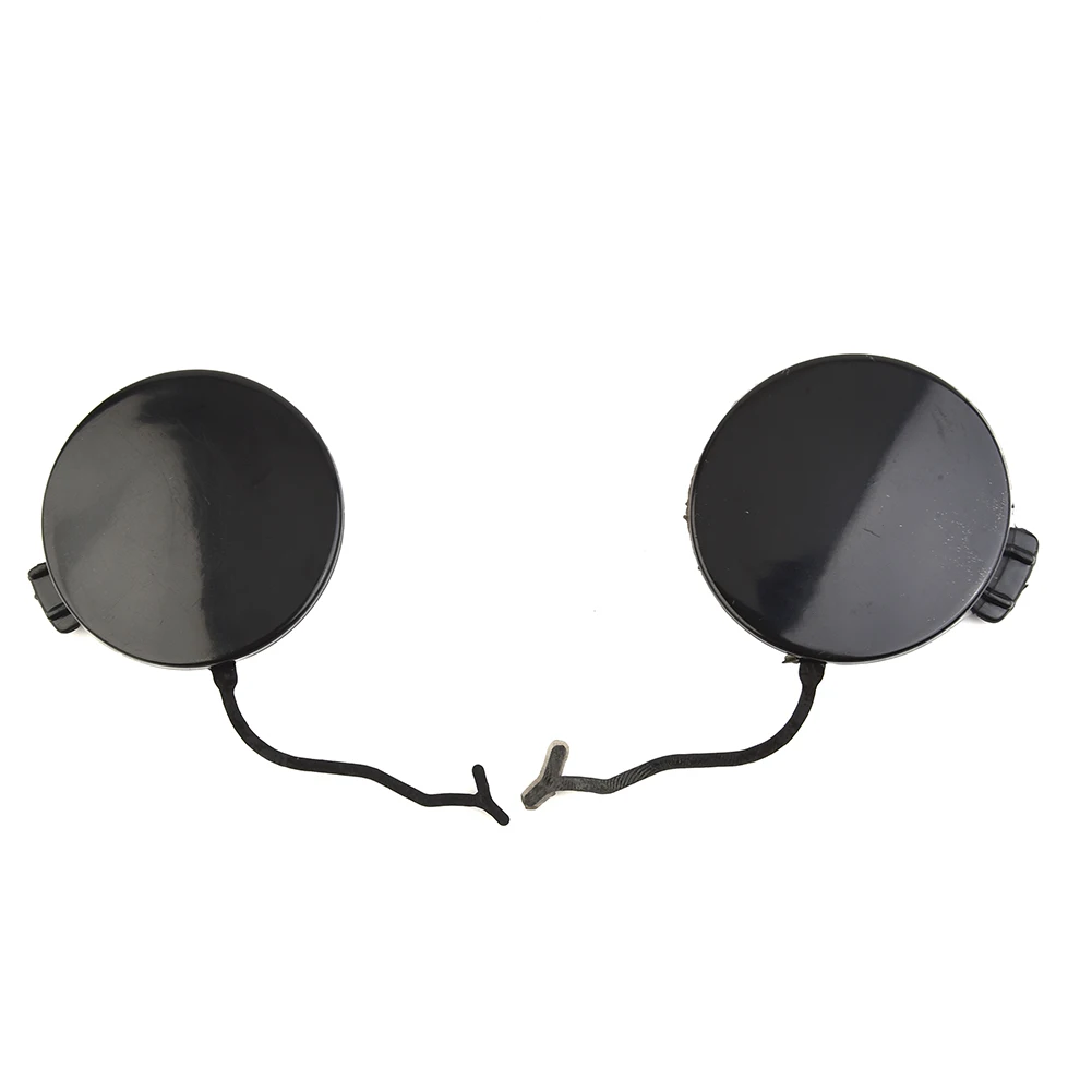 

95850515500 Левый Правый Передний Буксирный Крюк Бампер Деталь Левый Правый Передний Бампер Новый Пластиковый Замена Неокрашенный 2 Шт. ЧЕРНЫЙ