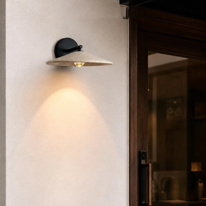 European Style New Yellow Cave Stone Wall Lamp Courtyard Terrace Door Head Lamp Clothing Coffee Shop Outdoor Waterproof Lamp