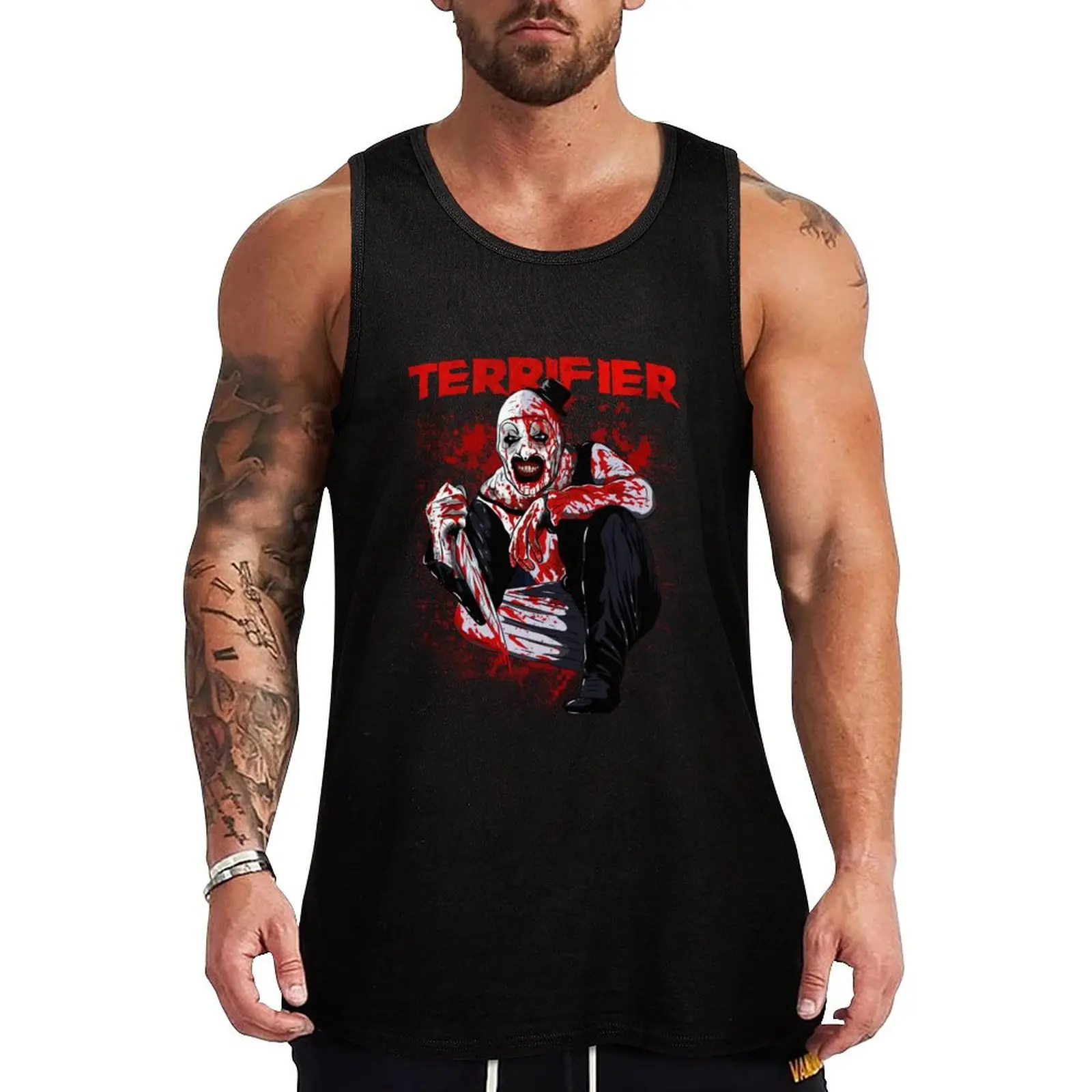 

Clown Terrifier Character Tank Top Modern Print Tank Top Contemporary Graphic Shirt