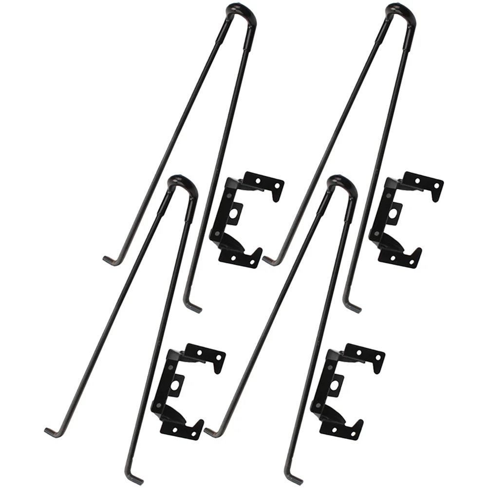 4 Pc Opvouwbare Tafelpoten Opvouwbare Metalen Haarspeld Computer Casual 205X10Cm Voor Meubels Rv Zwart Haarspeld
