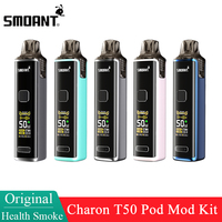 Clearance! Original Smoant Charon T50 Pod Mod Kit 1500mAh Battery 50W Mod 4ml Side Filling Cartridge S1 Mesh Coil E- Cigs Vape