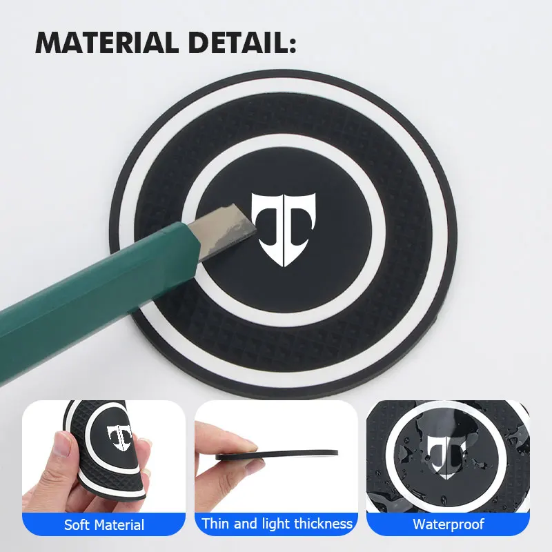 2 قطعة سيليكون سيارة كأس الماء منصات المضادة للانزلاق كوستر حصيرة لشركة هيونداي توسكاني كوبيه تيبورون 2004 2005 2006 2007 2008 2009