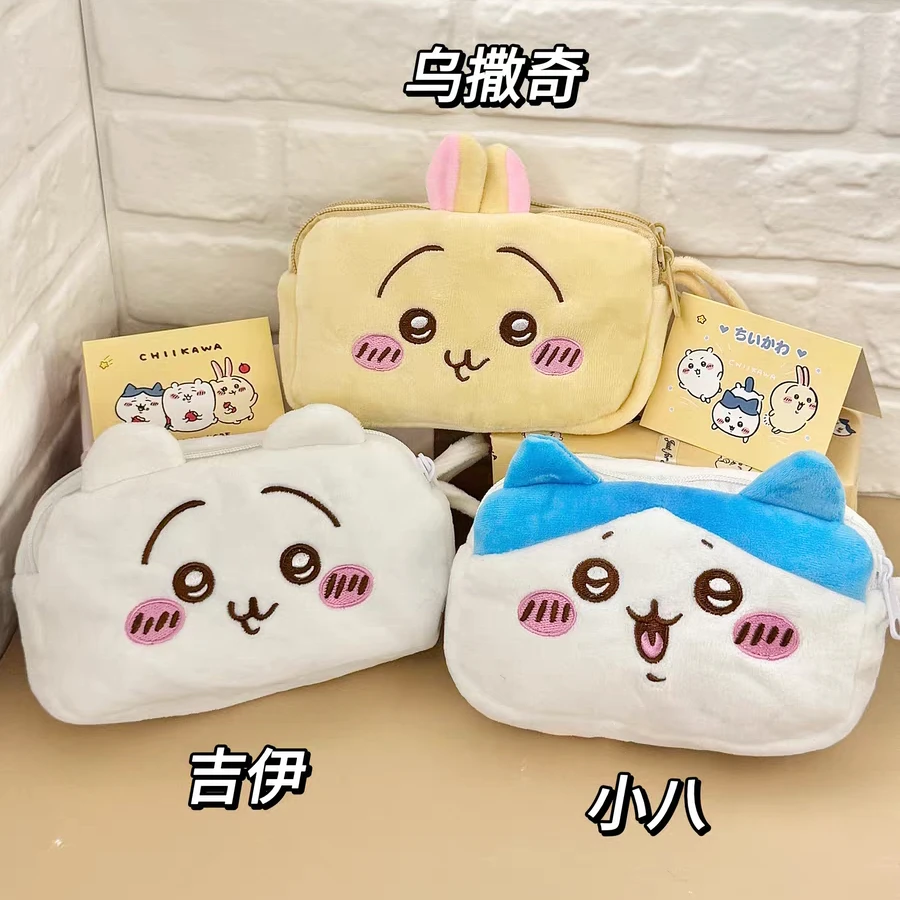 

Anime Chiikawa Plush Cosmetic Bag Kawaii 치이카와 Hachiware Usagi Cartoon Storage Bag Pencil Bags Kids Gifts