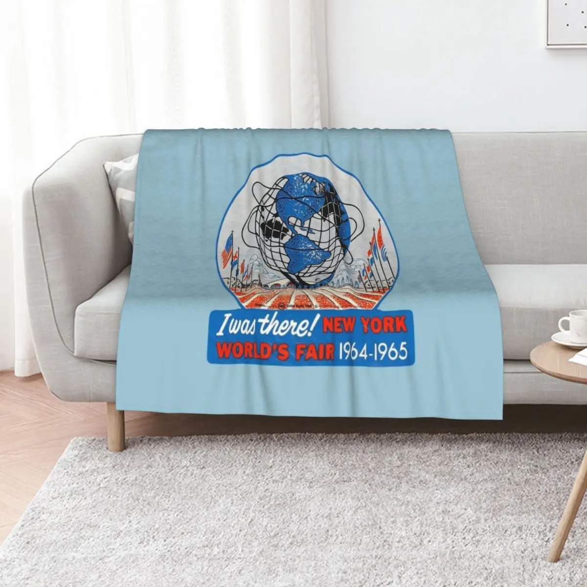New York World's Fair RETRO 1964 Throw Blanket For Sofa Thin Luxury Designer for winter Comforter Flannels Blankets