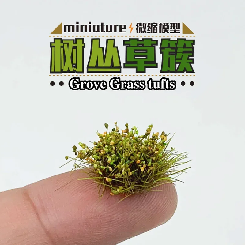 Height 10mm Miniature Static Grass Tufts Cluster for Military/Wargame Scene HO N Railway Train Layout Diy Model Making Diorama