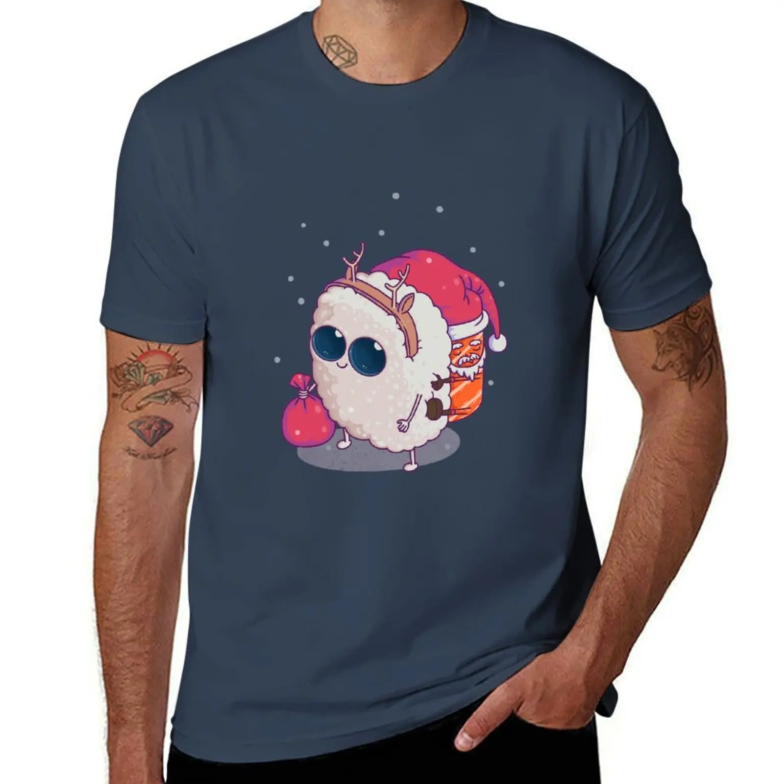 

happy santa sushi T-Shirt Work Wear Lightweight Tee