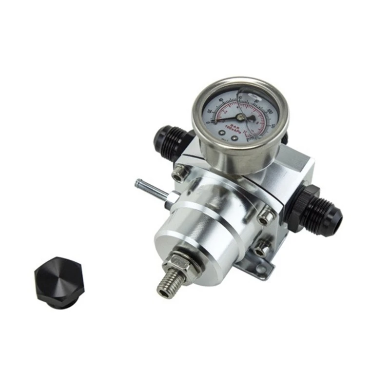 

50JA High Pressure Regulator 45-56psi Gauge 8AN 8AN Line Hose Fitting Connector Adjustable Pressure Regulator