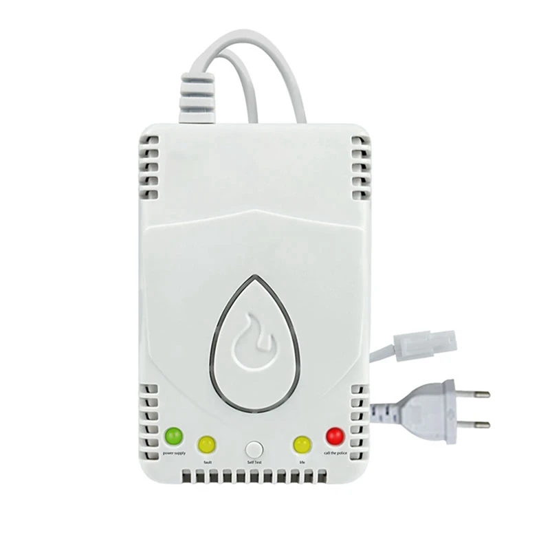 Natural Gas Detector Combustible Alarm 70Db Alarm For Methane Propane Lng Ideal For Home And Kitchen Safety EU Plug