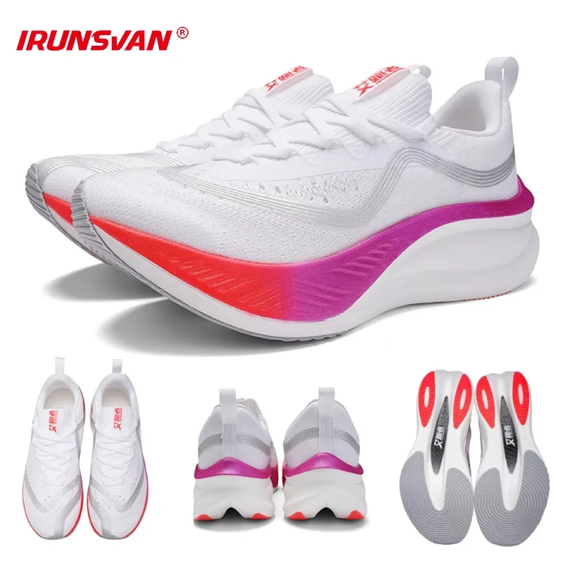 

2024 IRUNSVAN LIEMA 3.0 Marathon Shoes Carbon High Quality Breathable Bounce-Back Cushioning Professional Training Shoes
