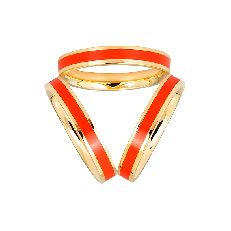 Enamel Scarf Ring Buckle High Quality Gold Plated Stainless Steel Smooth Silk Shawl Clip Roll Up Ring Buckle Fashion Accessories