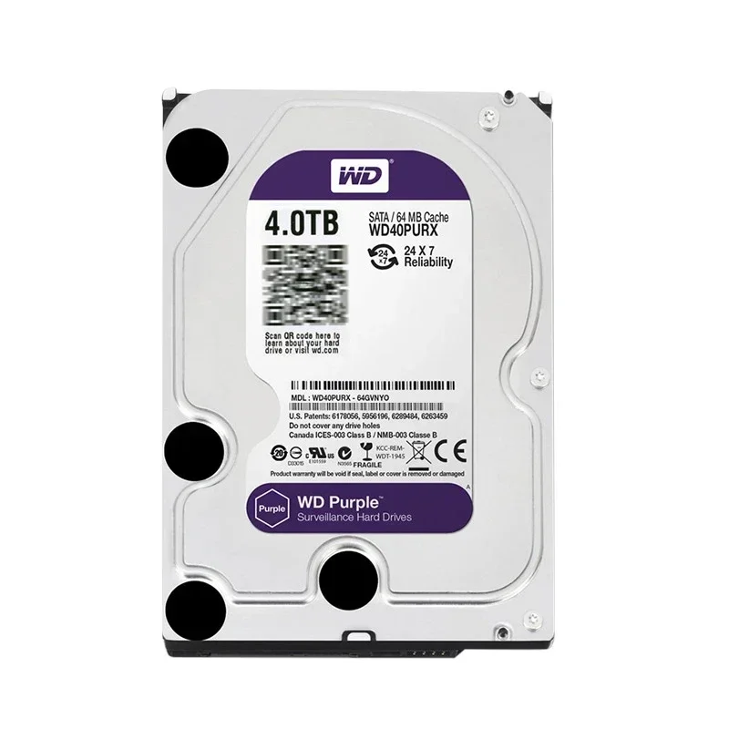 WD Purple 4TB Surveillance Internal Hard Drive Disk 3.5