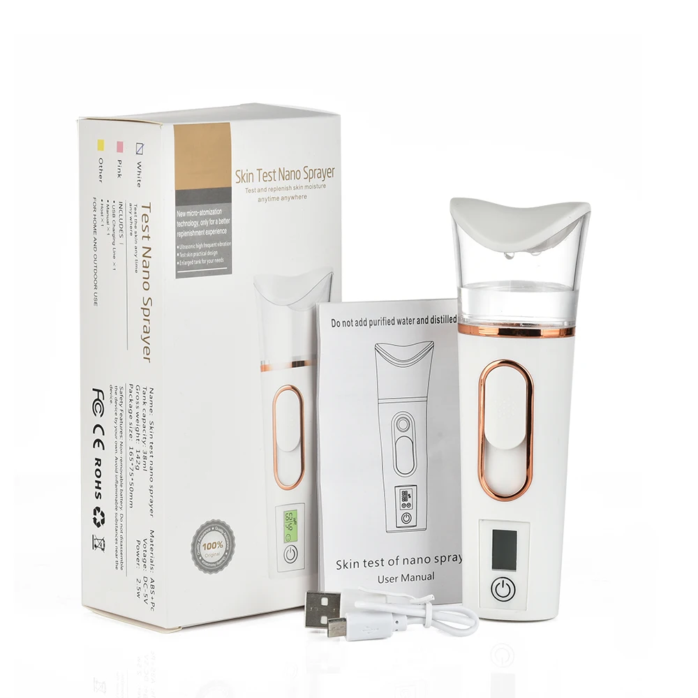 PULVERIZADOR facial recargable por USB, Humidificador recargable, atomizador, herramienta de cuidado de la piel, instrumento de belleza, Nano