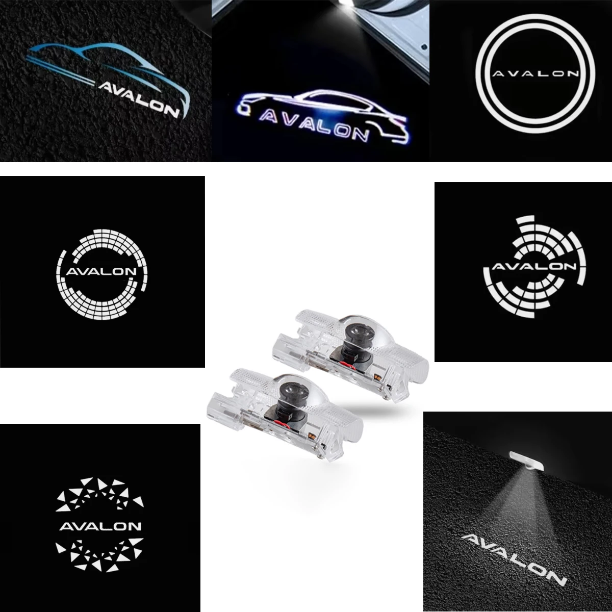 2-4 AVALON Logo Badge Light 2pcs Shadow Door Light For AVALON GR Car Styling AVALON Ghost Courtesy Lamp Toyota Door Light