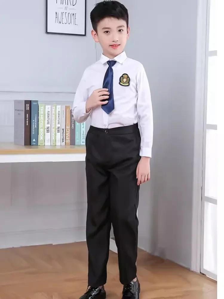 Per bambini Costumi Studente Ragazzi e Ragazze Prestigioso Coro Britannico di Stile Della Maglia + Camicia + Gonna Set Uniforme della Scuola