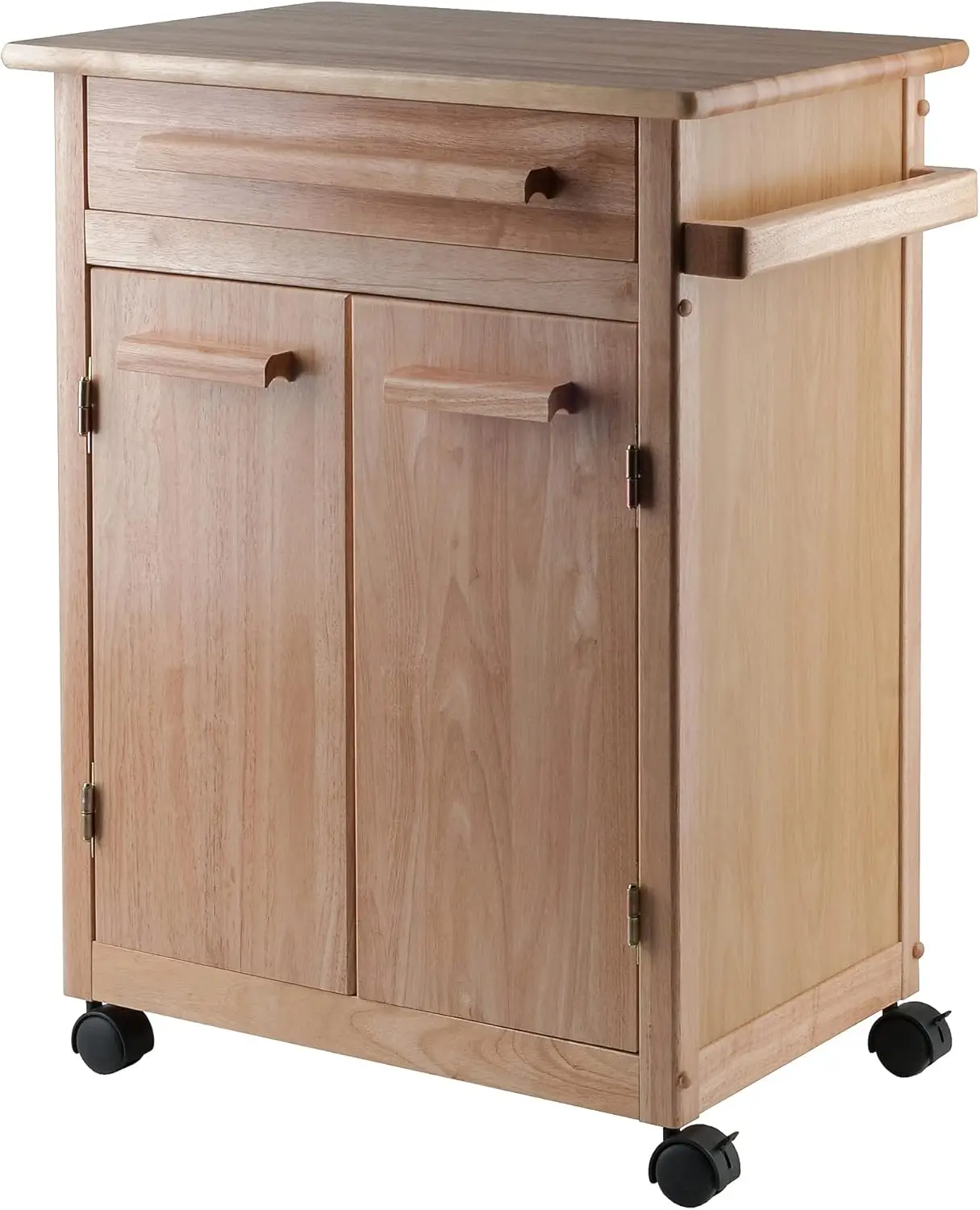 

Wood Kitchen Cart, Natural, Single Drawer