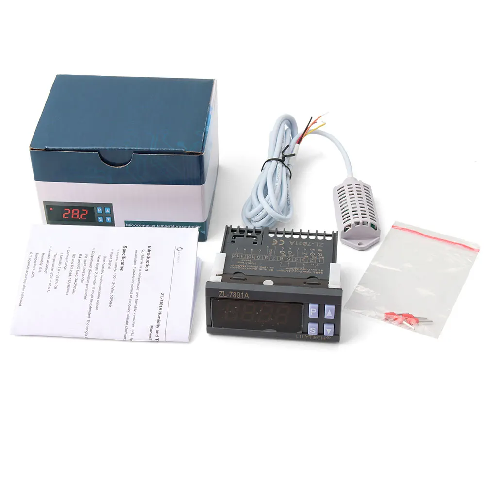 ZL-7801A Temperature Humidity Controller Incubator Multifunctional Automatic Incubator Temperature Sensor Temperature Meter