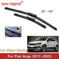 2x For Fiat Argo 2017~2023 Wiper Blades Cutter Rubber Strip Refill Window Windshield Windscreen Brushes Car Washers Accessories