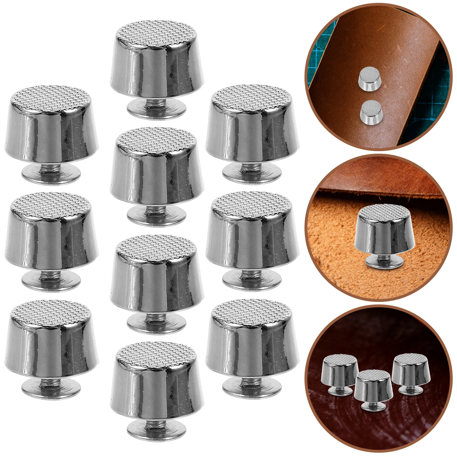 10 Pcs Handbags Screw Back Buckle Metal Nails Stud DIY Screws Conchos for Studs Craft Materials