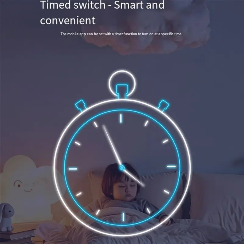 ABQU Tuya Smart USB WiFi Switch 2.4G Remote Control Timer Switch APP One-Click Control for Smart Home Automation