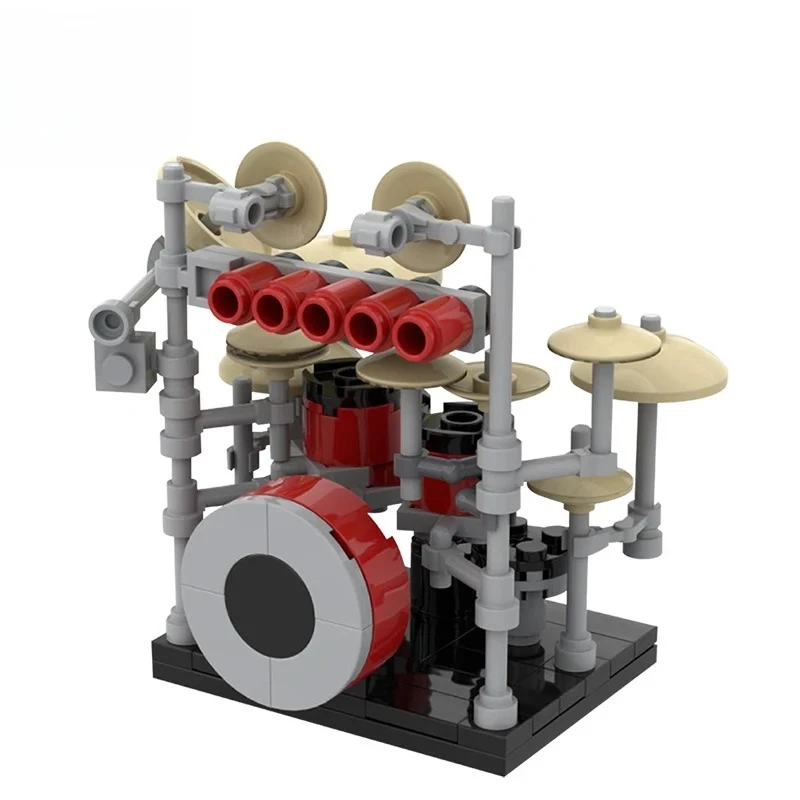 

Expert Sets MOC Ideas Instrument Drum Kit Set Simulation Model Building Blocks Bricks Toys For Children